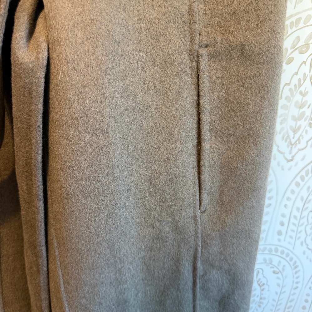 GAP Wool Blend Wrap Coat Large Taupe Belted Long NWT $248 - Picture 11 of 12
